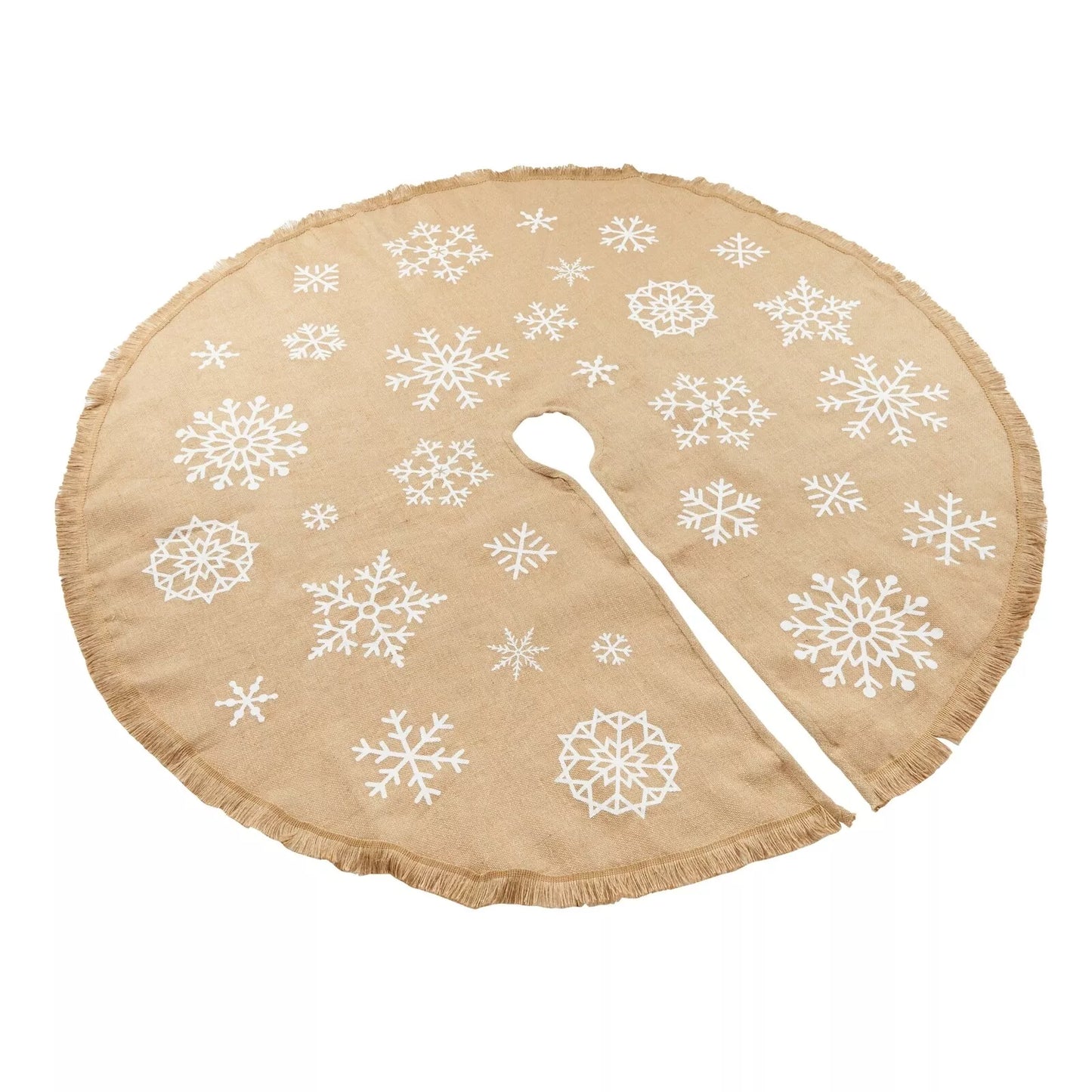 60-Inch Burlap Christmas Tree Skirt