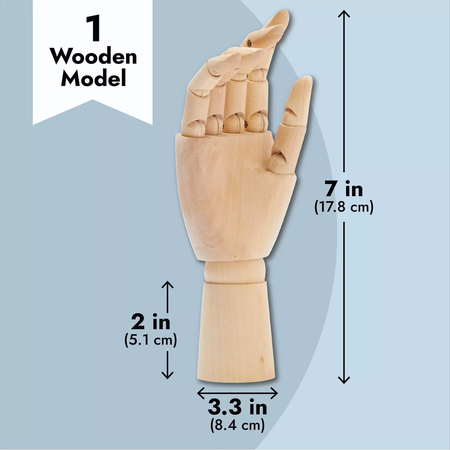 Wooden Hand Model 7 In Art Mannequin Figure