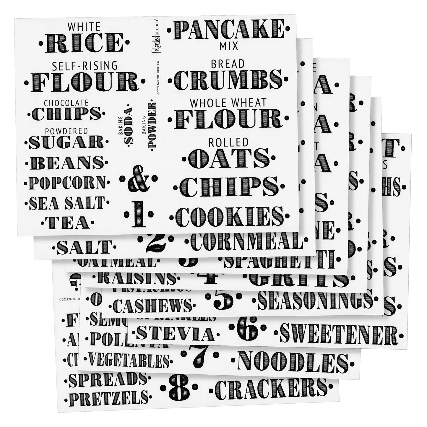 154-Pack Food Storage Container Organization Labels for Kitchen