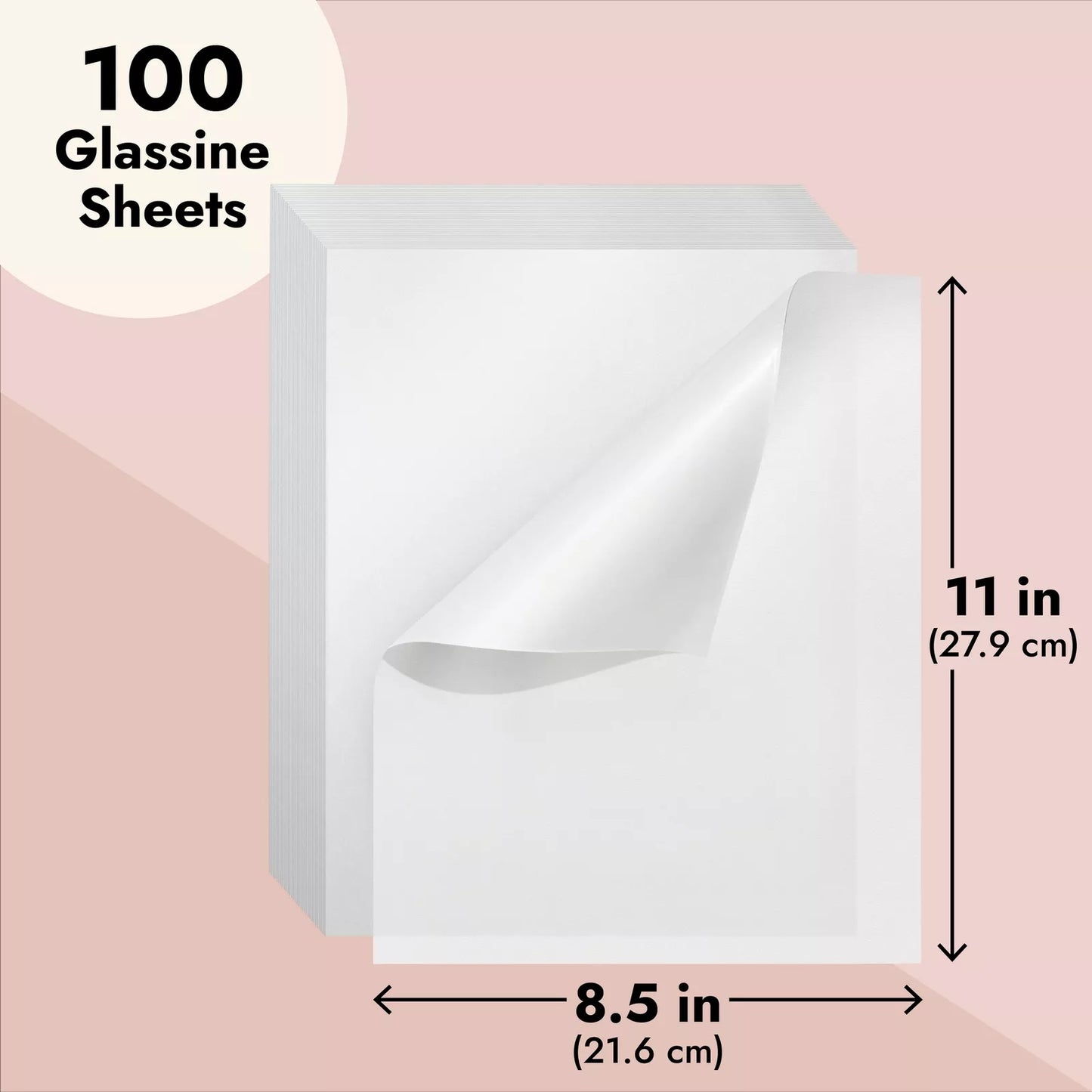 100-Pack Glassine Paper Sheets Onion Skin Paper