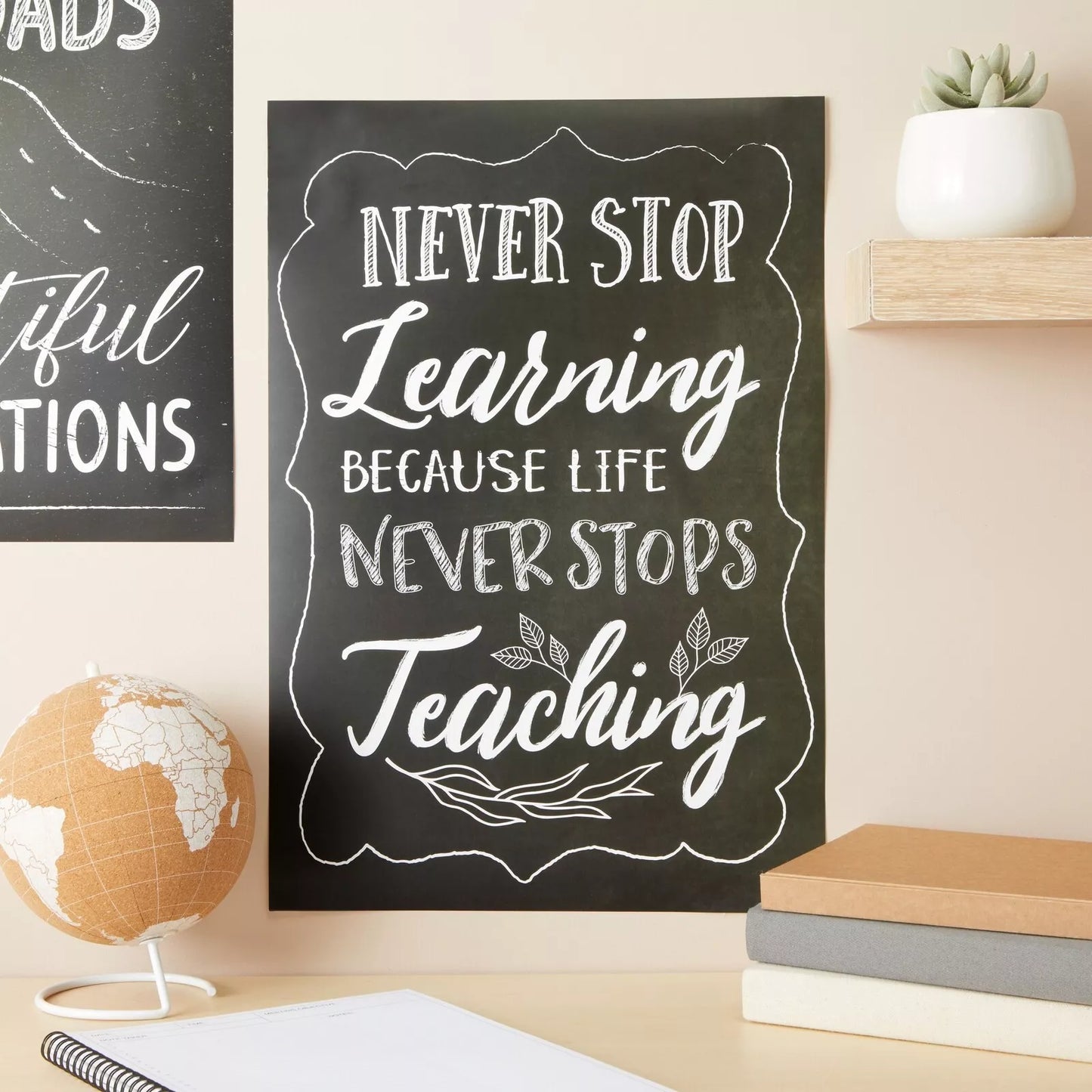 20-Pack Chalkboard Design Motivational Posters