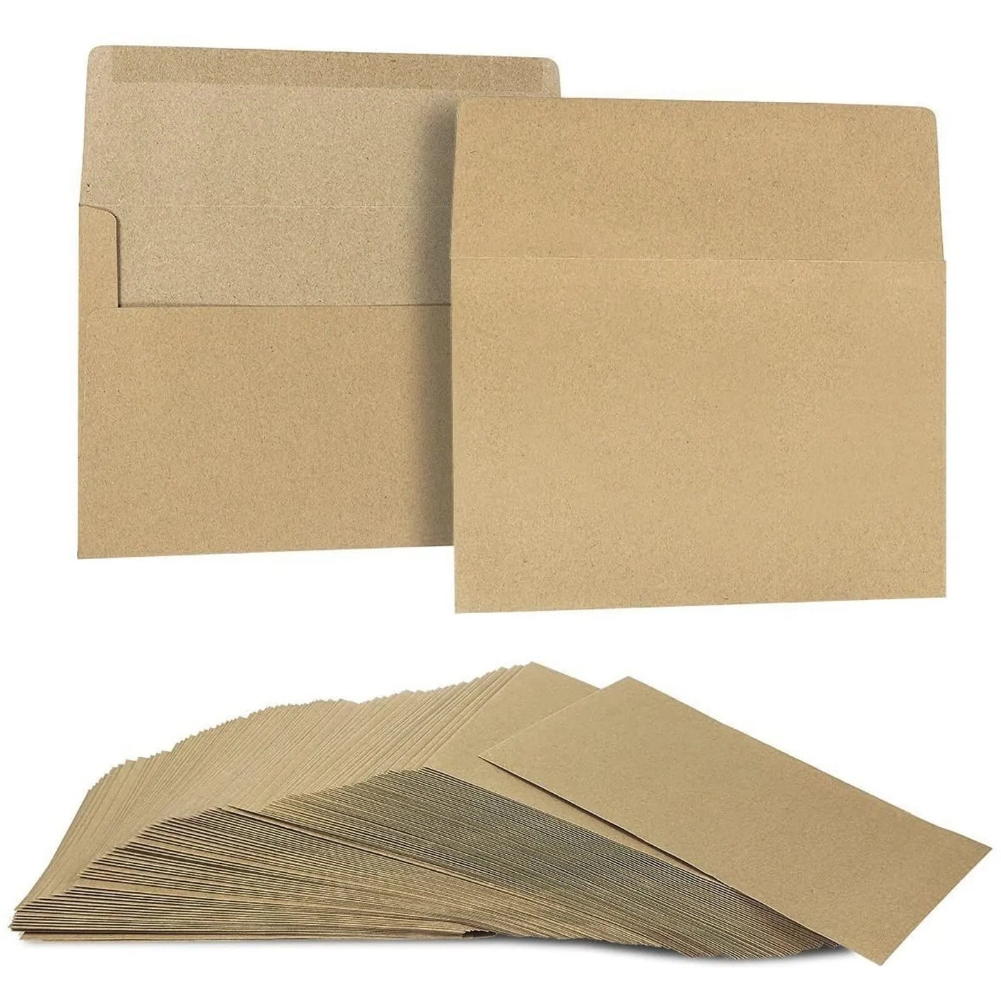 100-Pack Brown Kraft Paper A7 Envelopes, 5x7 Inch