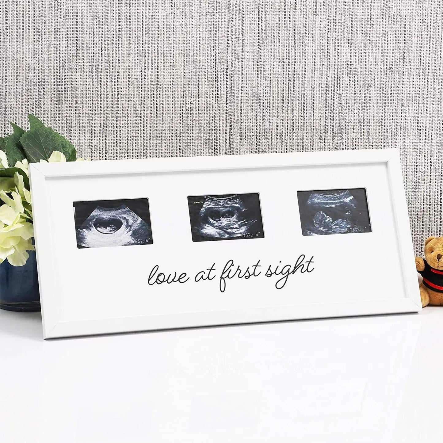 Sonogram Picture Frame for 3 Ultrasound Keepsake Photos