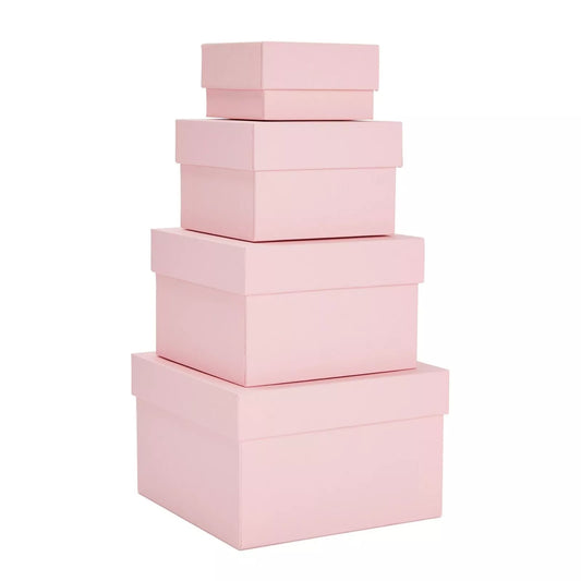 4-Pack Square Nesting Gift Boxes with Lids