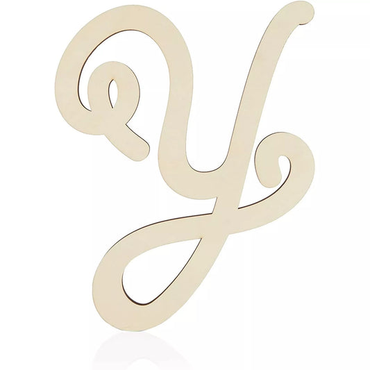 Wooden Monogram Alphabet Letter Y