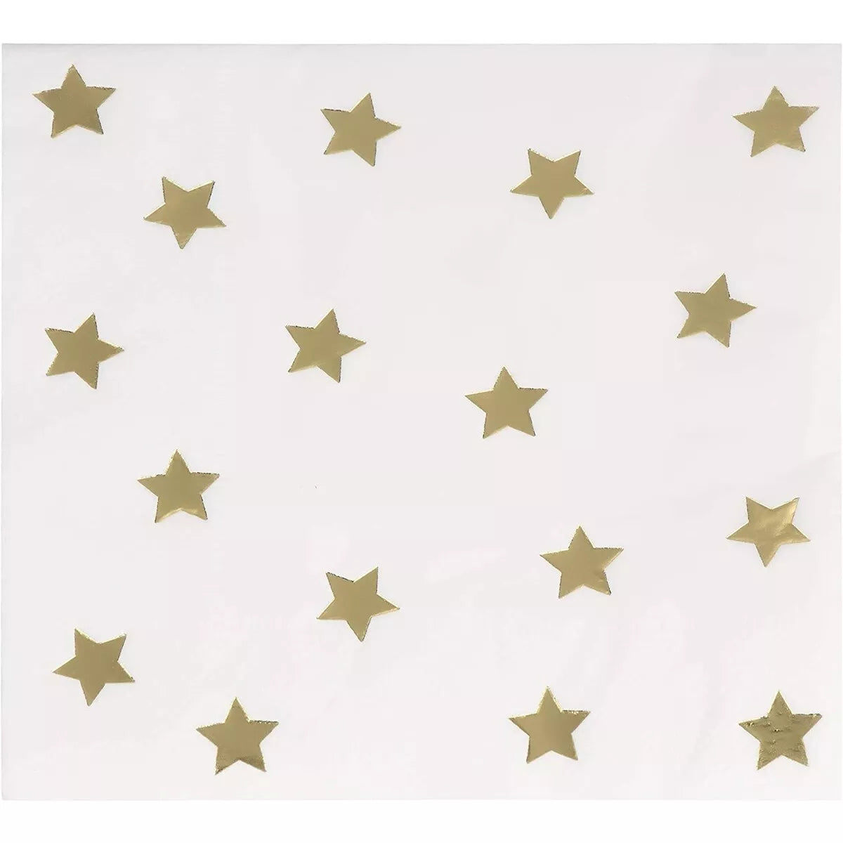 Cocktail Napkins - 50-Pack Gold Foil Star Disposable Paper Napkins for Birthday