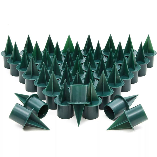 40 Pack Green Plastic Candle Holder Stakes - 1 x 2.4 in