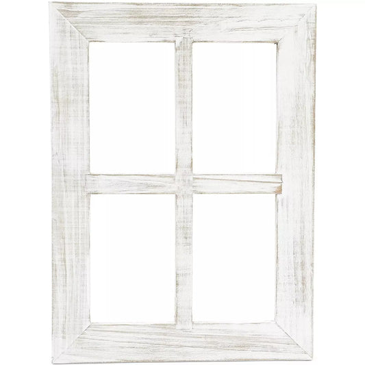 2-Pack White Window Frame Farmhouse Wall Decor