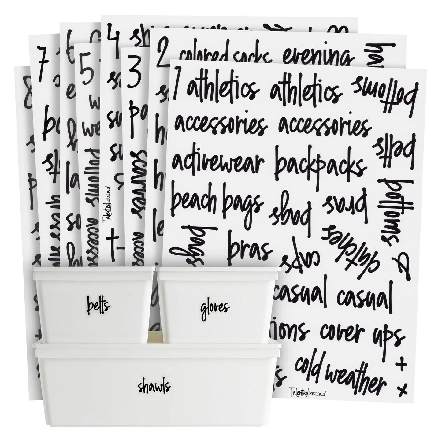 224 Closet Labels for Bins Baskets and Containers