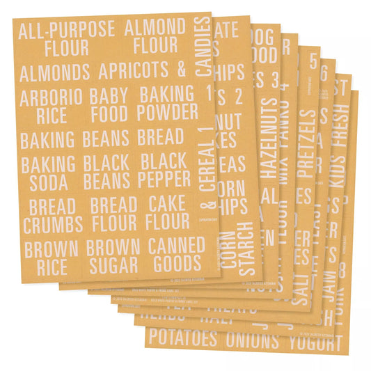 224 Pantry and Fridge Labels for Food Storage Jars