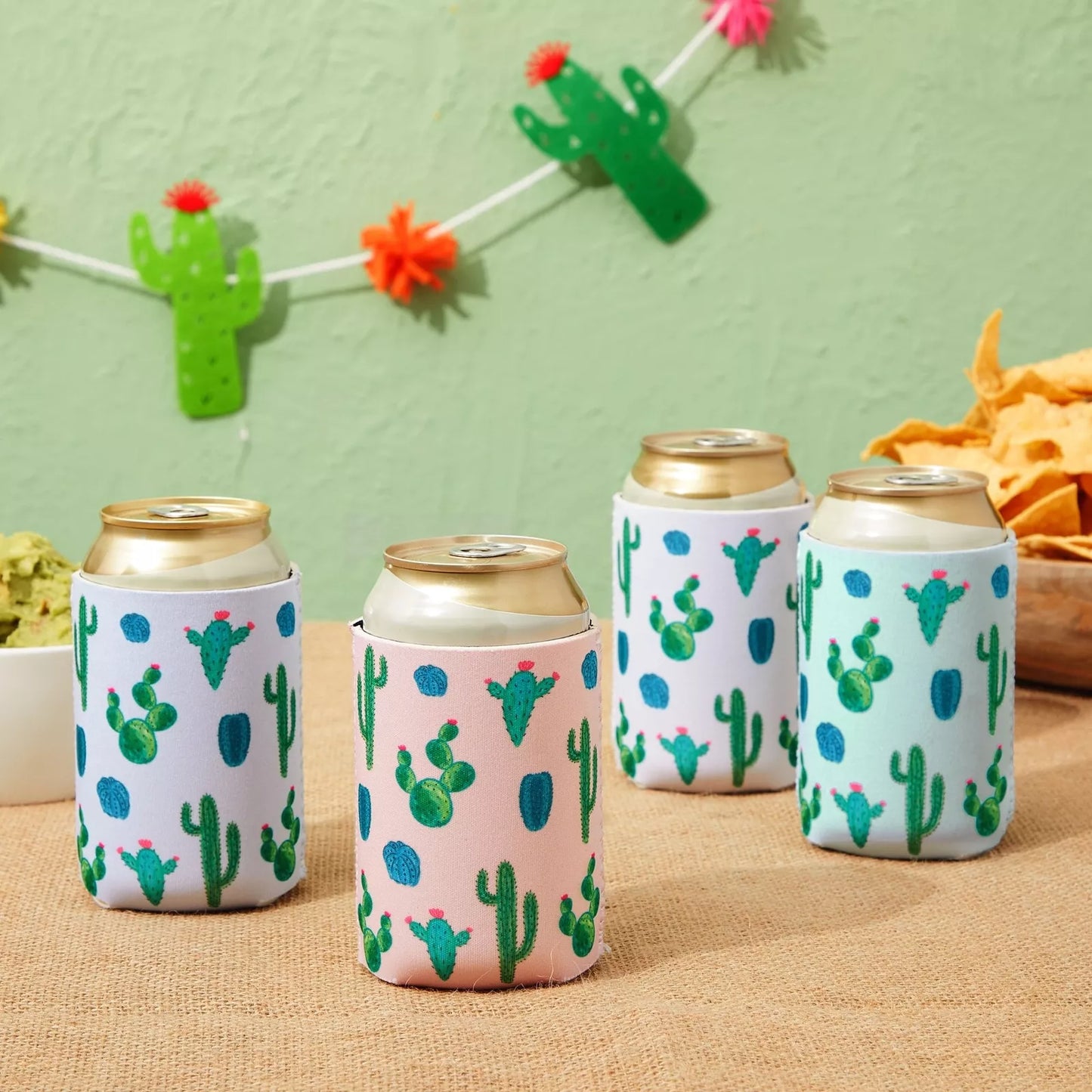 12-Pack Cactus Cooler Soda Sleeves for Beer Cans