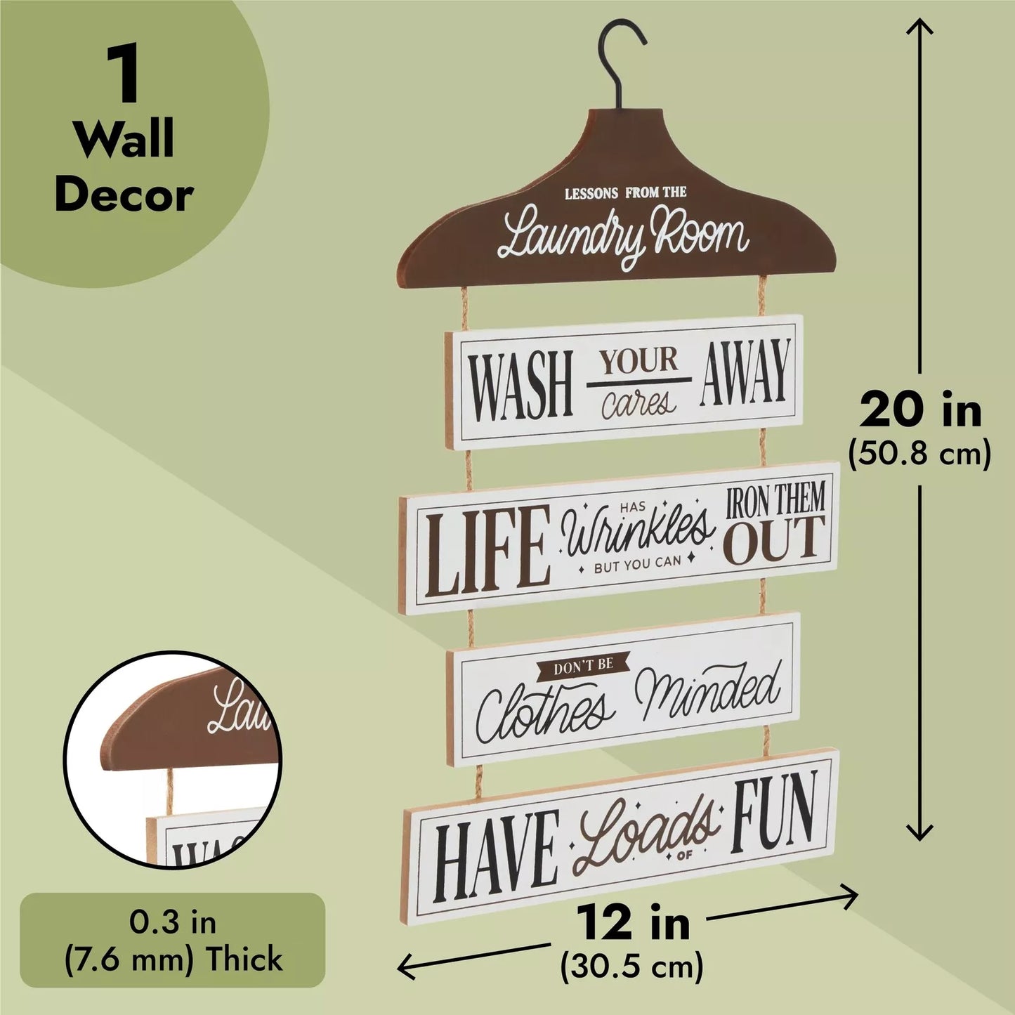 Home Wall Hanging Farmhouse Decor, Lesson from the Laundry Room