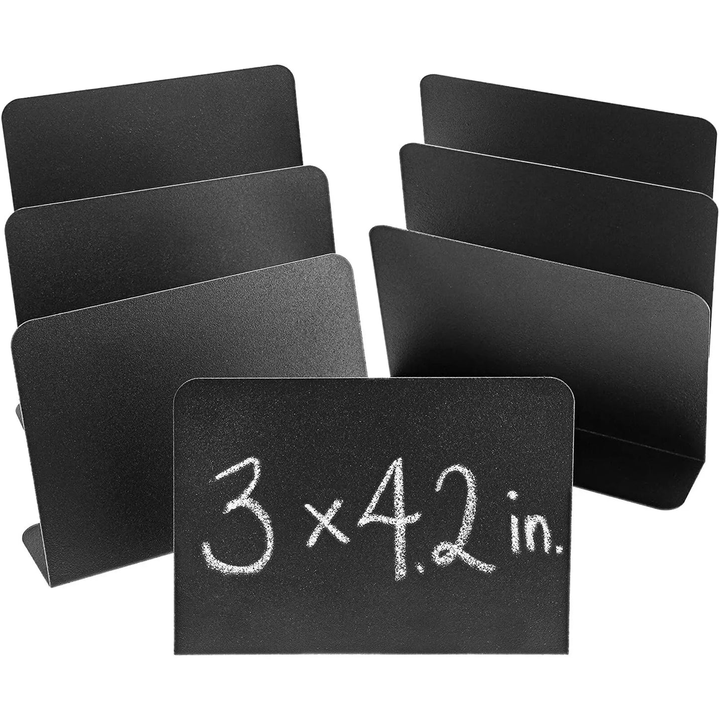 8-Pack Metal Chalkboard Erasable Sign Stands 3x4-Inch