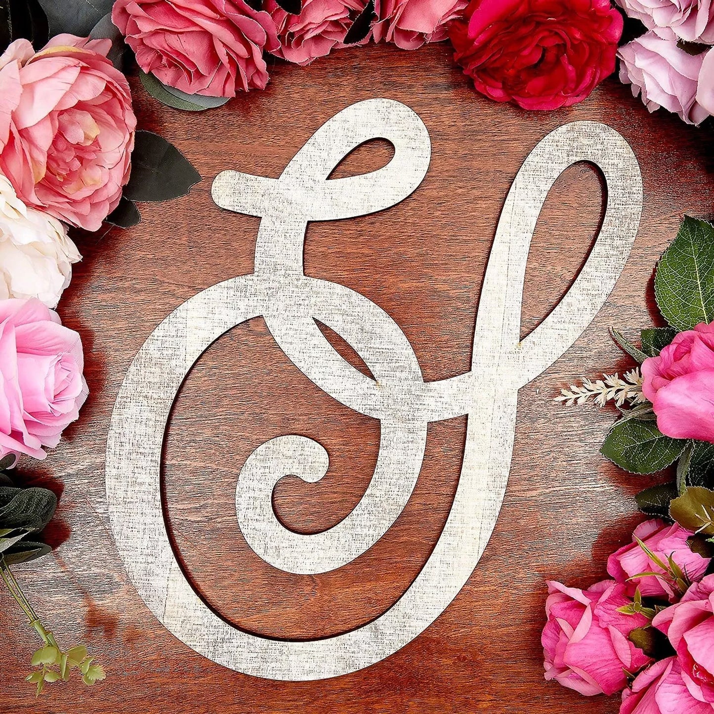 Wooden Monogram Alphabet Letter S