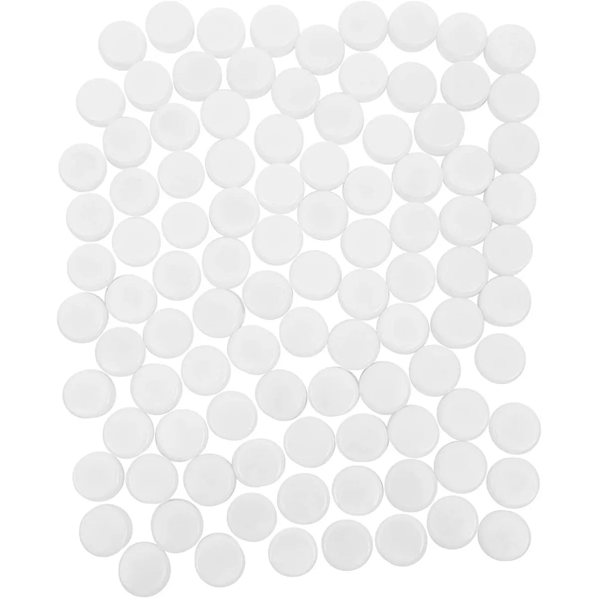 100-Pack White Round Inserts for Noise Makers, 0.83 Inch