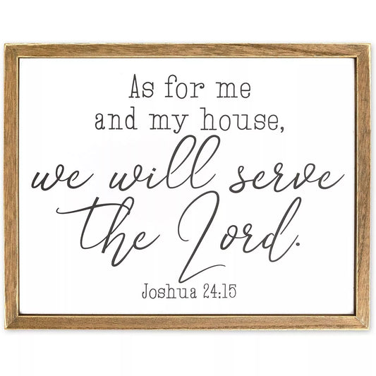 Religious Wall Art  'As for Me and My House'