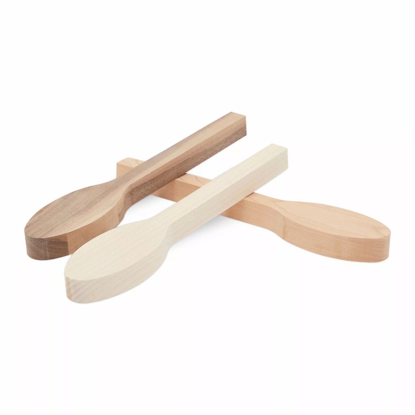 3-Pack Blank Wood Carving Spoons for Whittling