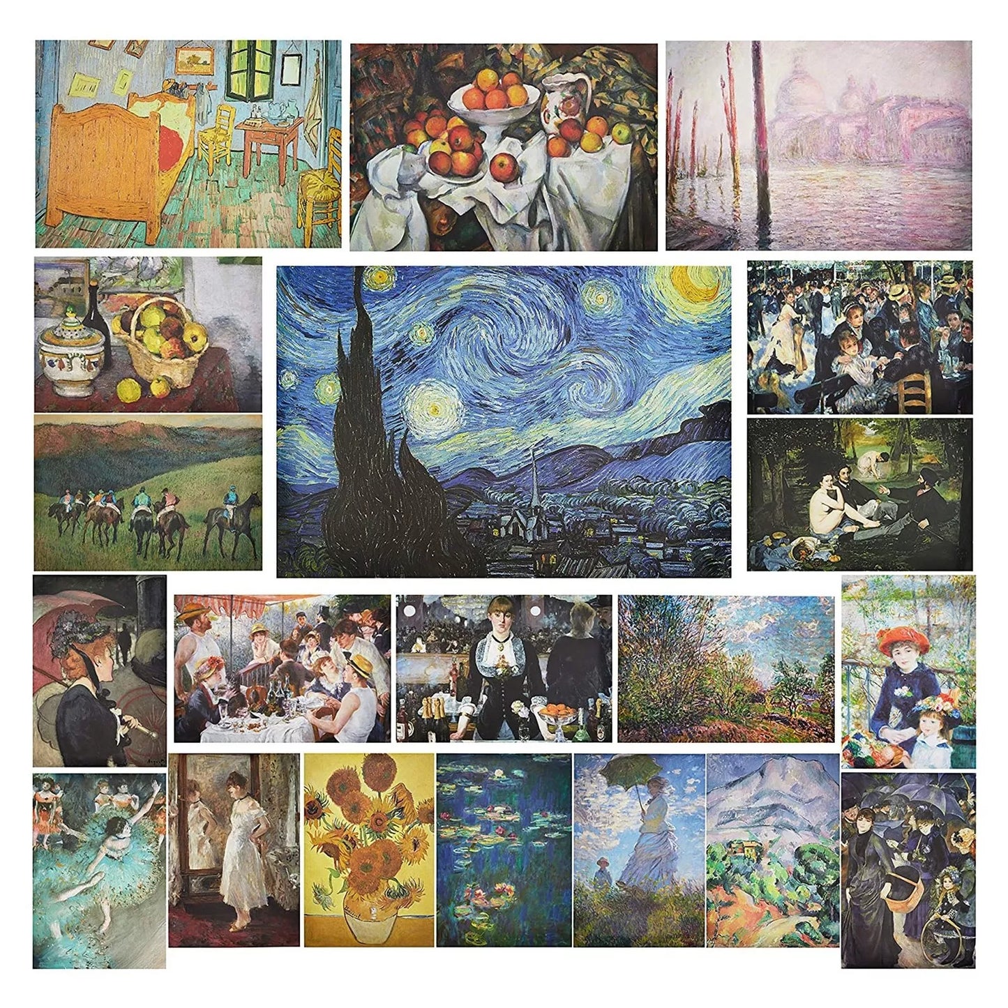 20-Pack Famous Impressionist Wall Art Posters