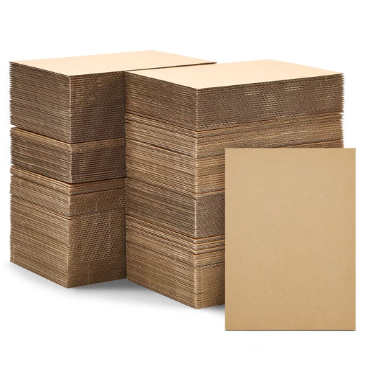 200-Pack 5x7 Inch Corrugated Cardboard Sheets, 2mm