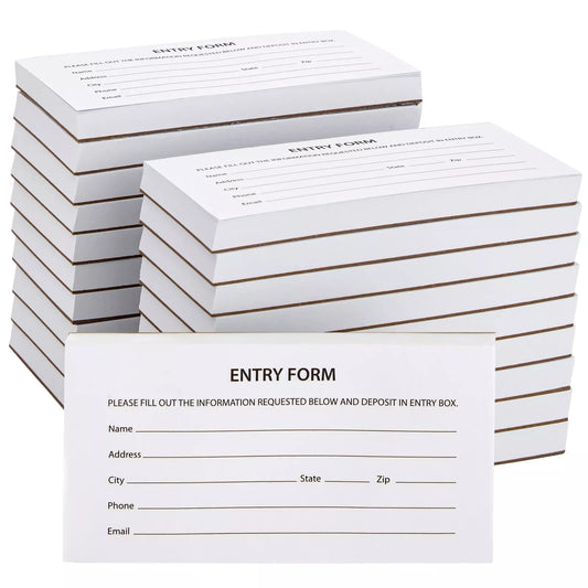 2000 Raffle Ticket Sheets - 20 Pads for Contests and School Events