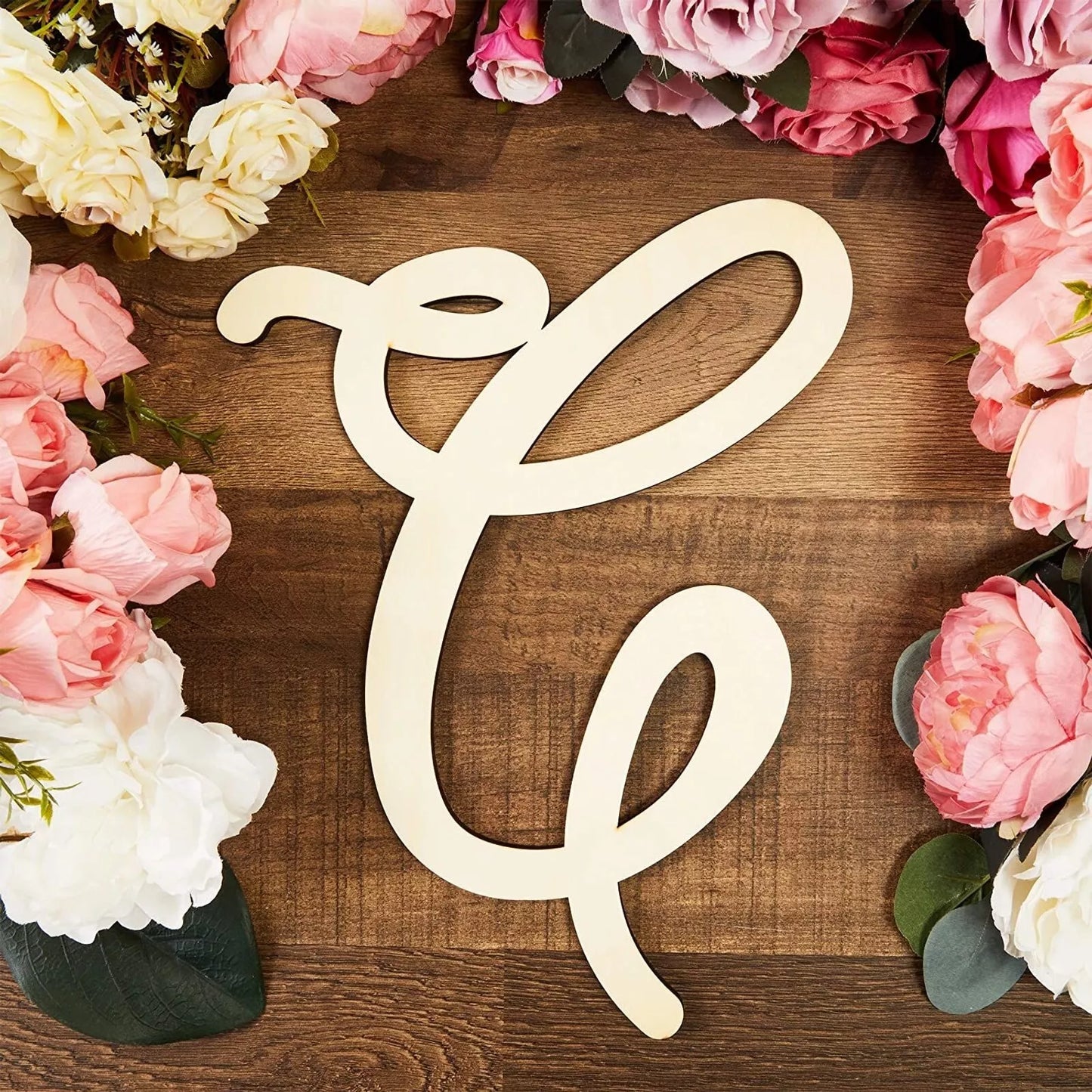 Wooden Monogram Alphabet Letter C