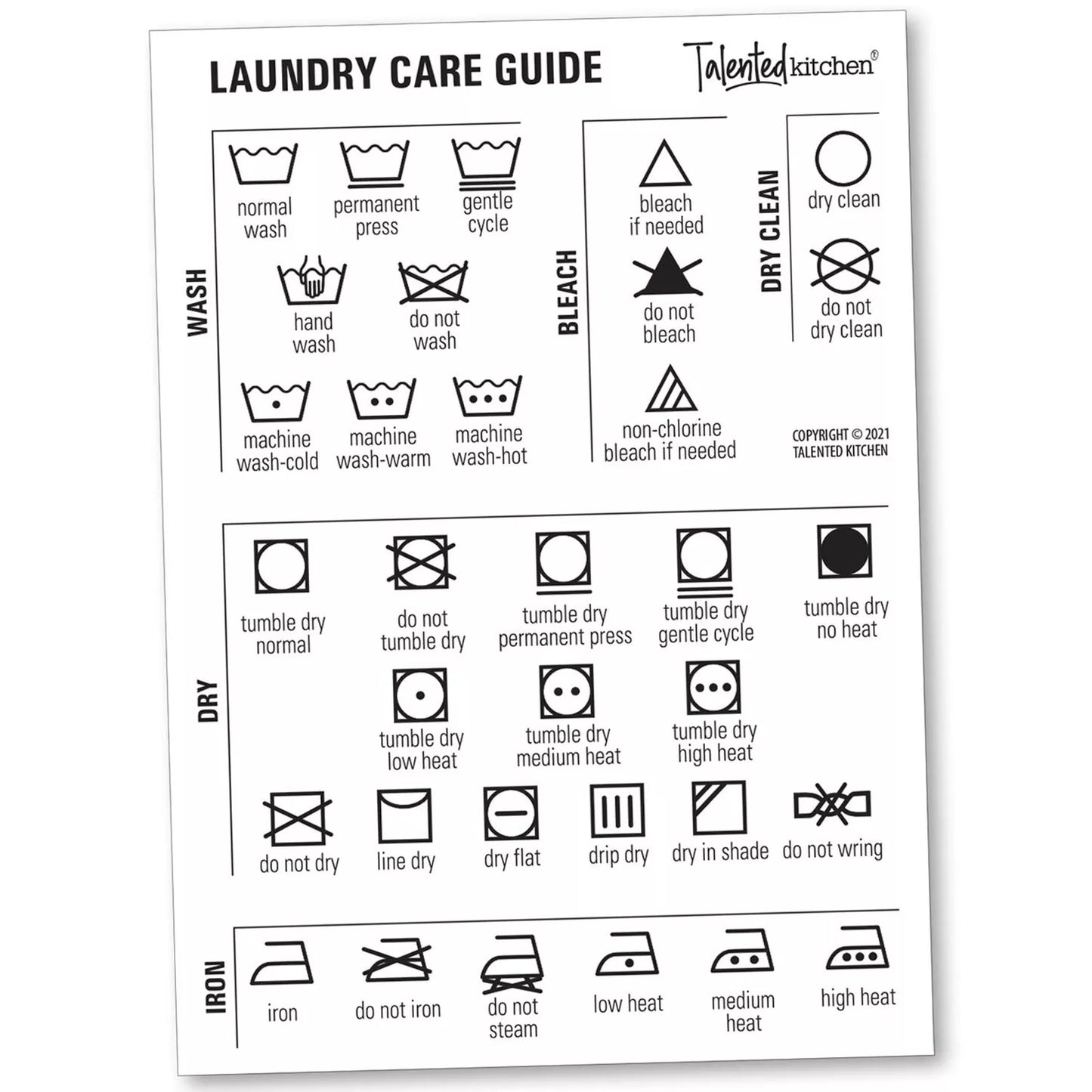 Talented Kitchen Magnetic Laundry Organization Chart