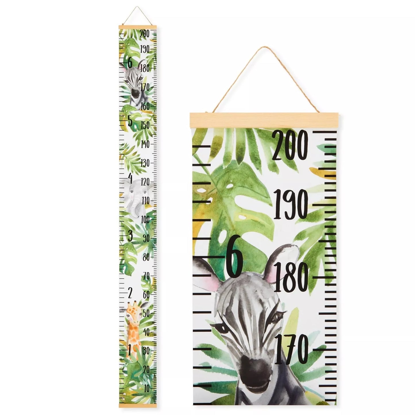 Kids Baby Growth Chart Wall Hanging, Safari Jungle Height Measuring