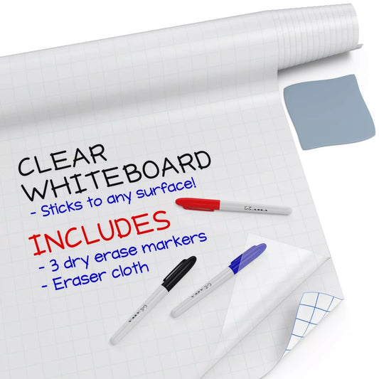 Whiteboard Wall Sticker Roll, 6.5 feet