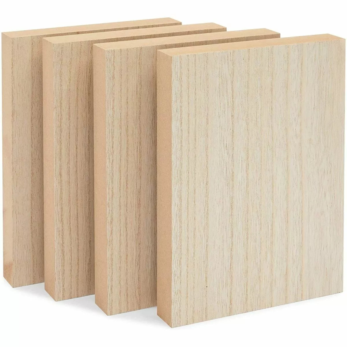 4-Pack Unfinished Wood Blocks 6x8x1 Inch