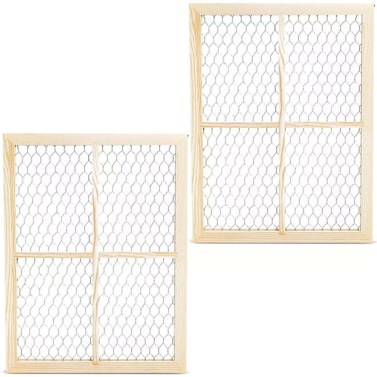 2-Pack Unfinished Chicken Wire Window Picture Frames