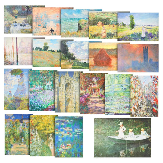 Set of 20 Claude Monet Posters 13x19-Inch