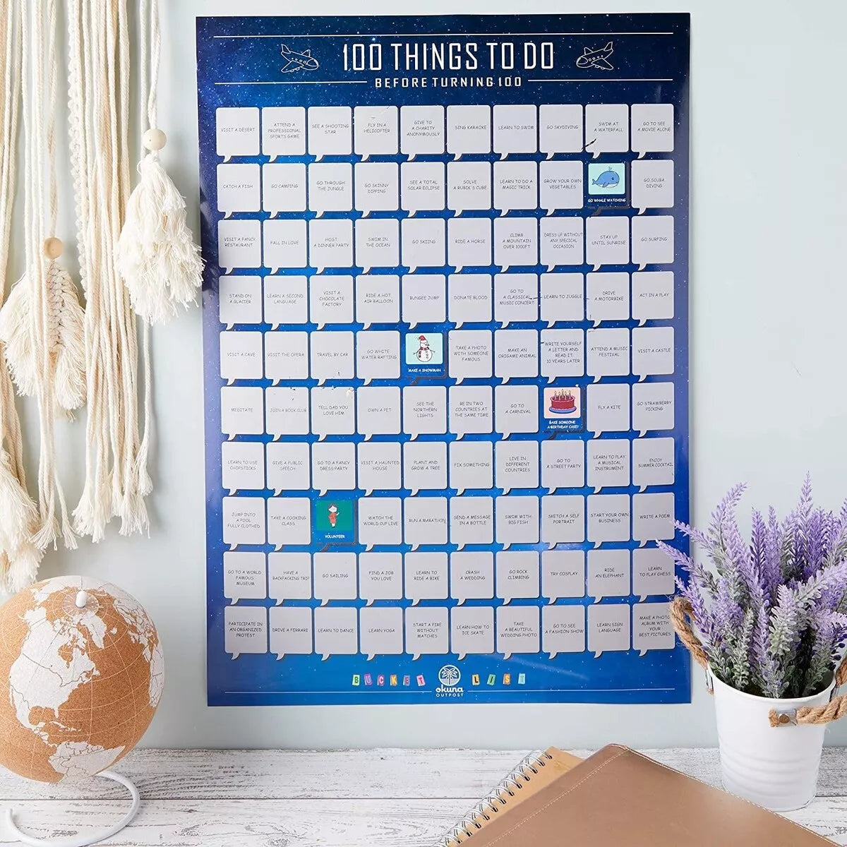 100 Things to Do Before 100 Scratch-Off Bucket List Poster