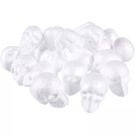 24-Pack Halloween Skull Head Foam