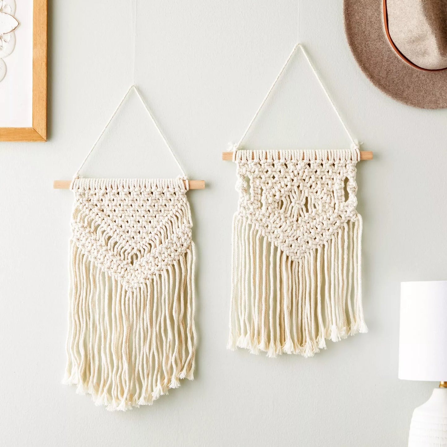 2-Pack Bohemian Macrame Wall Hangings