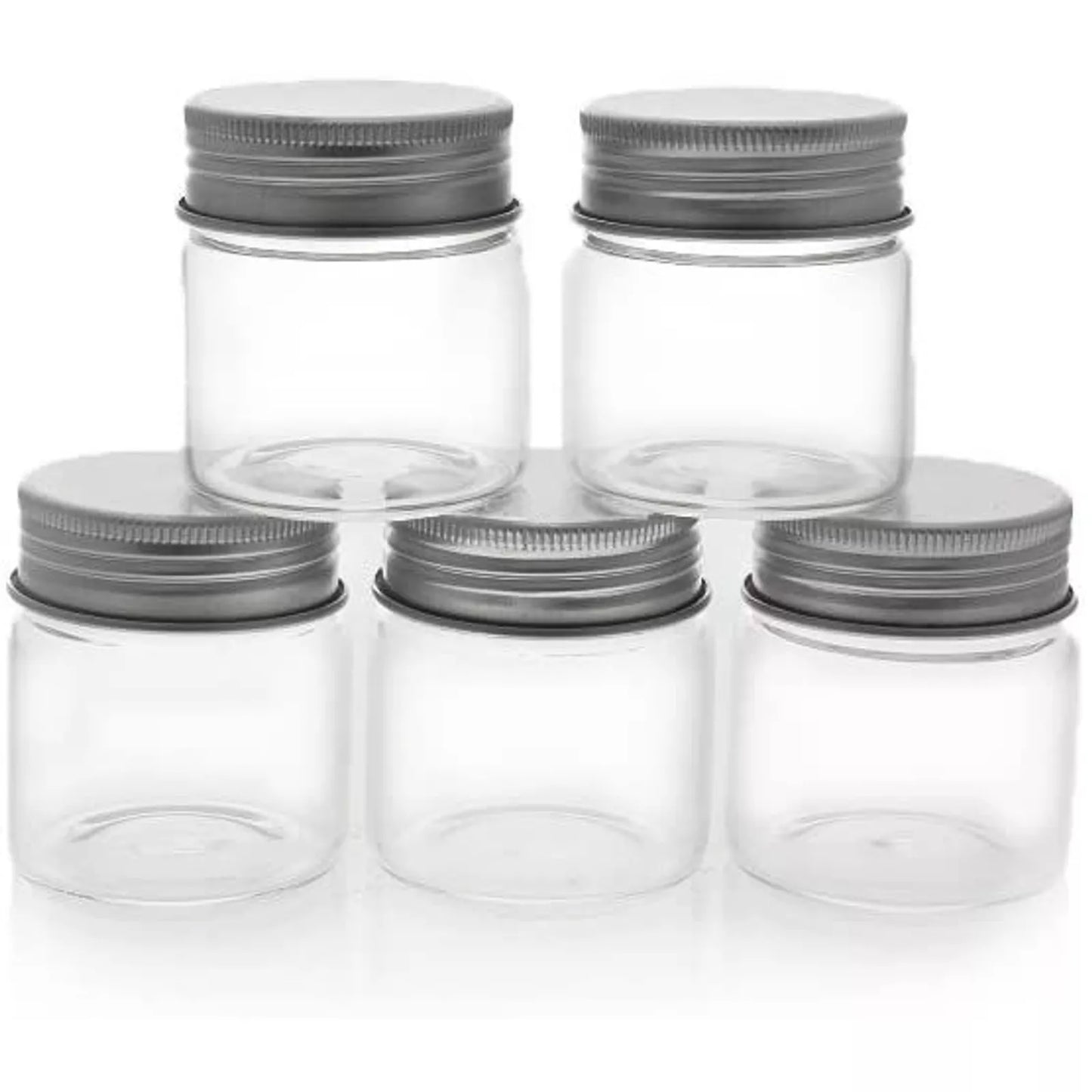 5-Piece Mini Glass Storage Jars with Lids, 1.7 Ounce