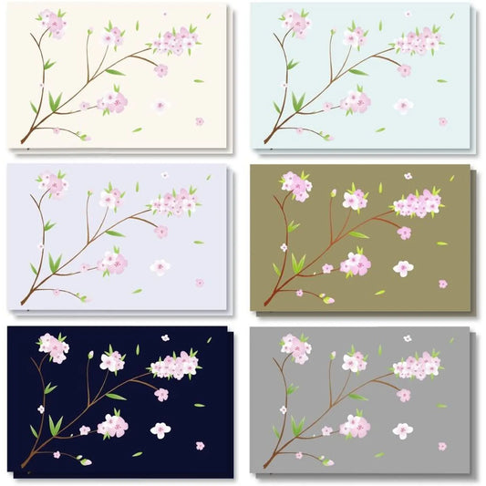 120-Pack Cherry Blossom Note Cards with Envelopes