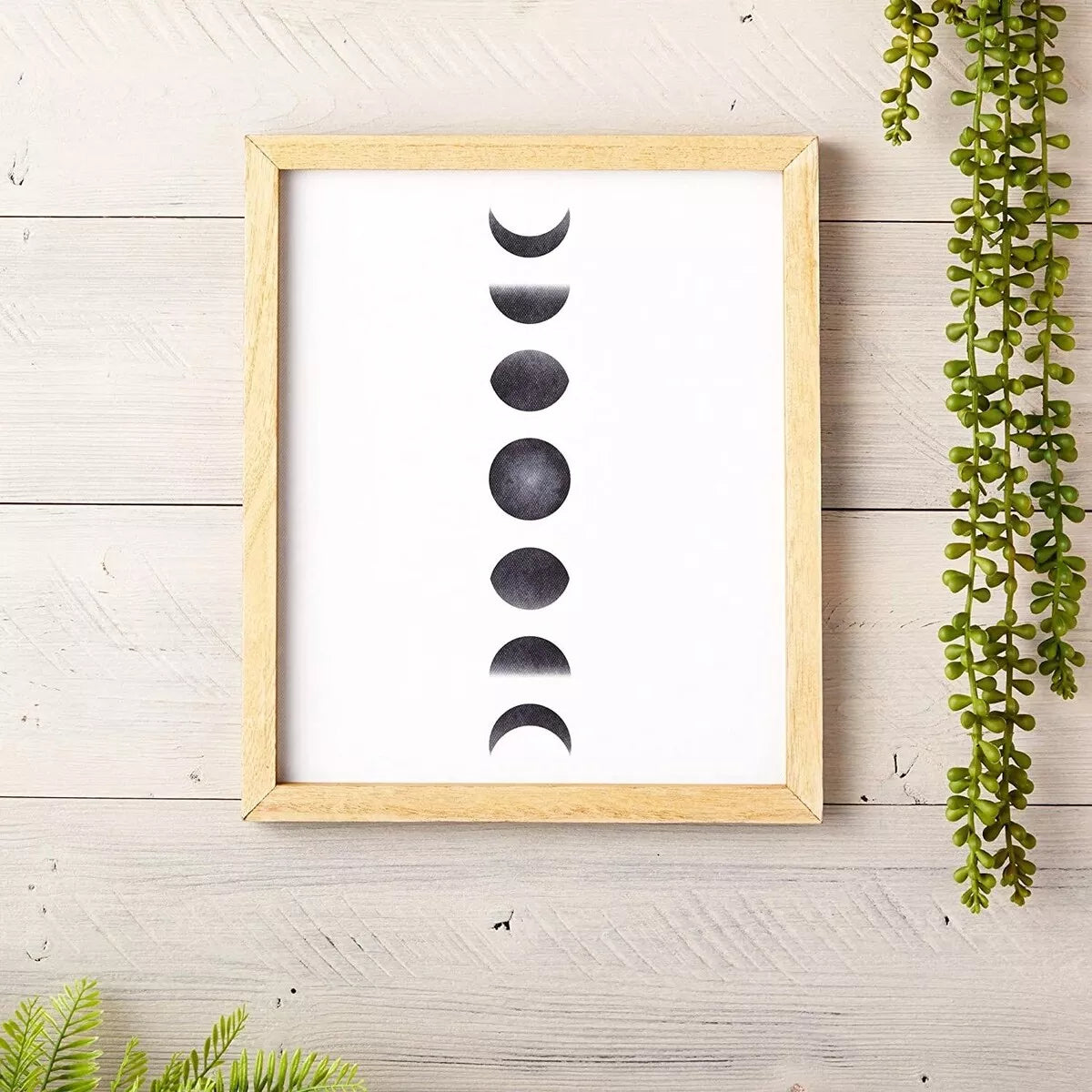 Moon Phases Wall Décor, Modern Framed Art