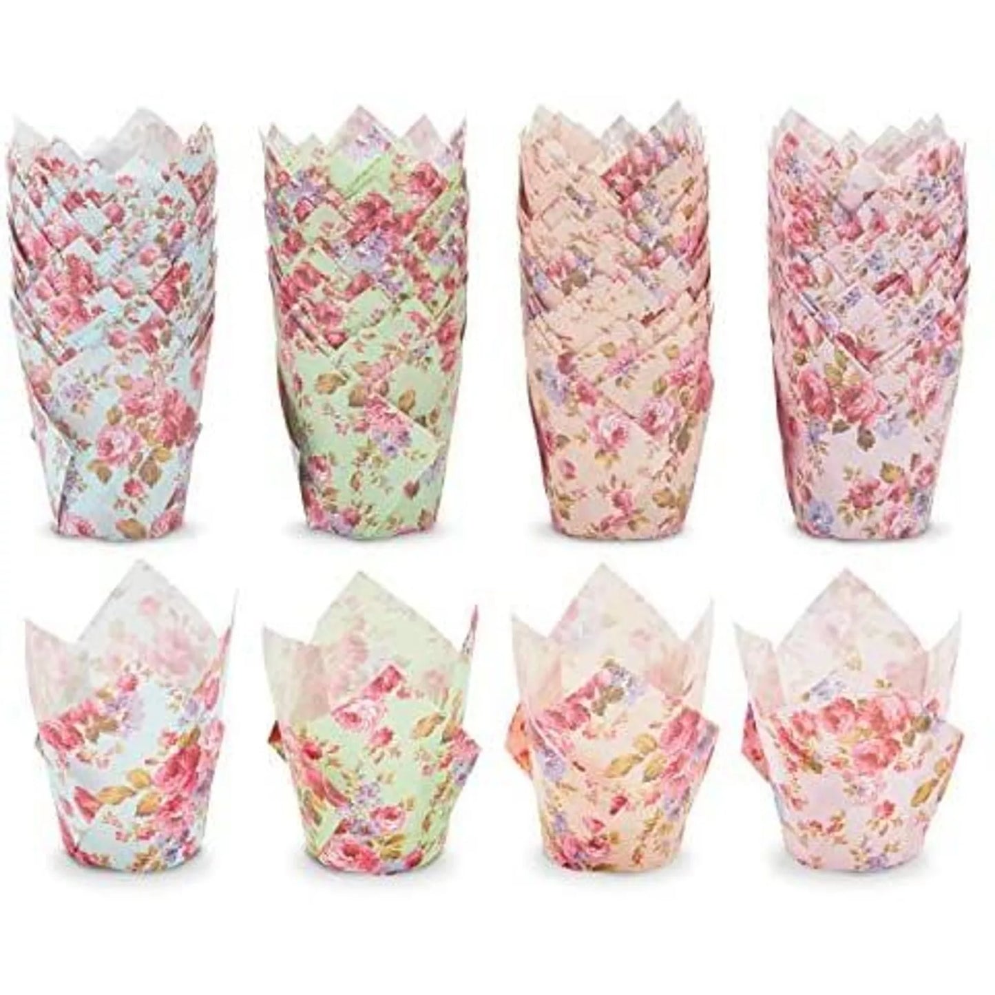 200 Tulip Cupcake Liners - Floral Baking Cups