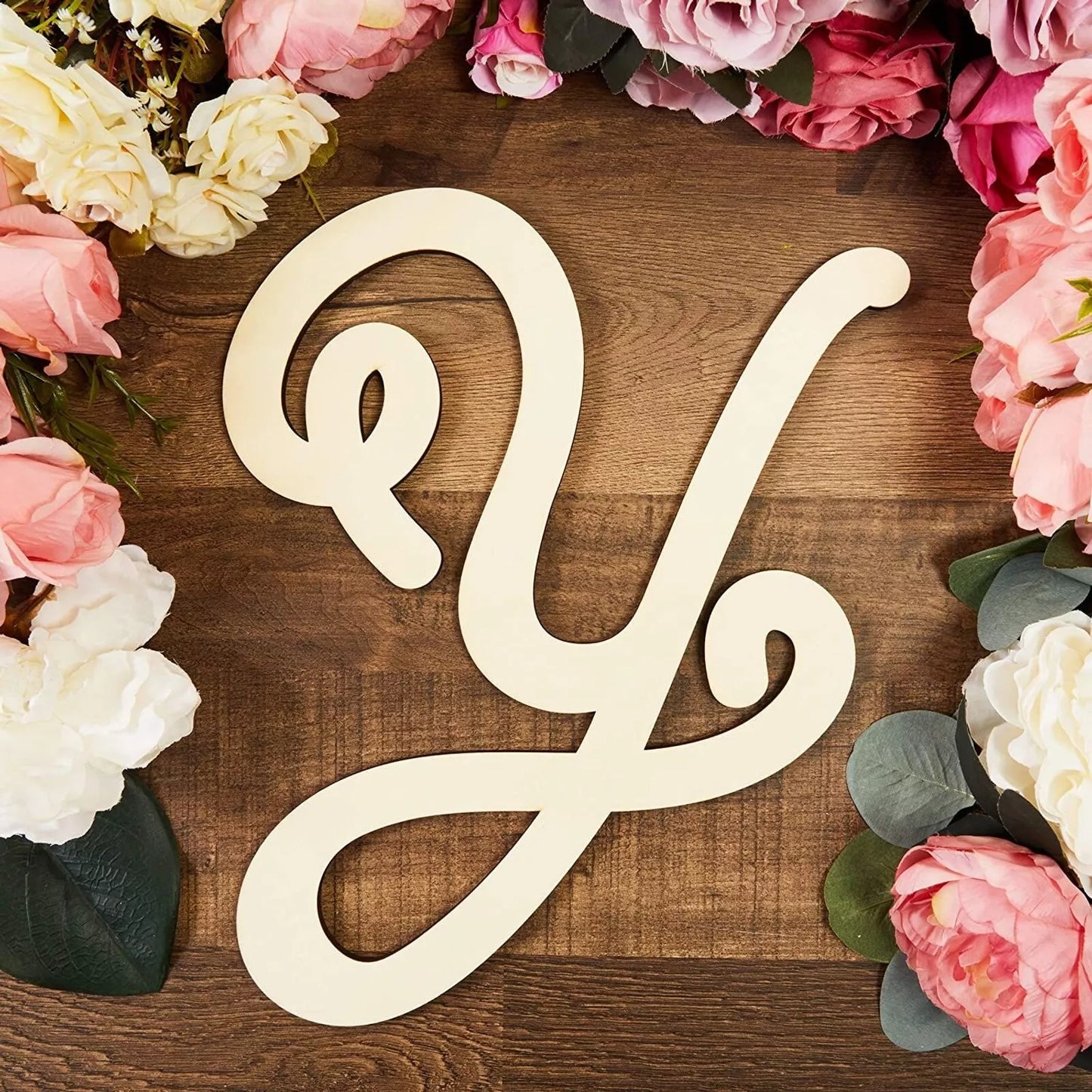 Wooden Monogram Alphabet Letter Y