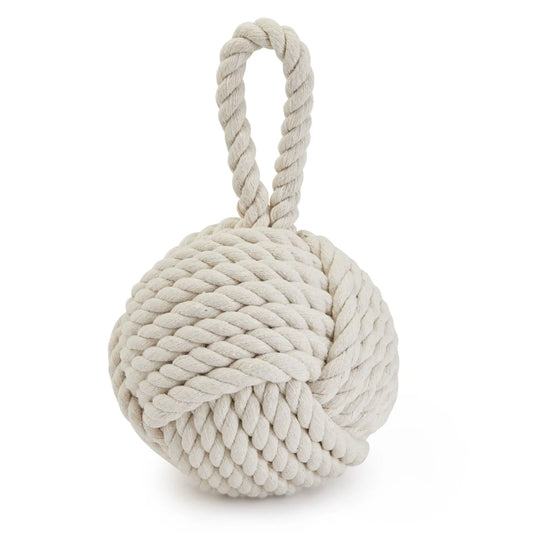 Nautical Knot Rope Weighted Door Stop with Handle