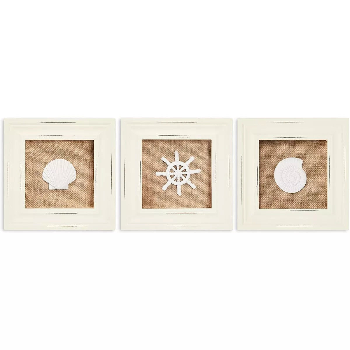 3-Pack Nautical Shadow Box Wall Décor