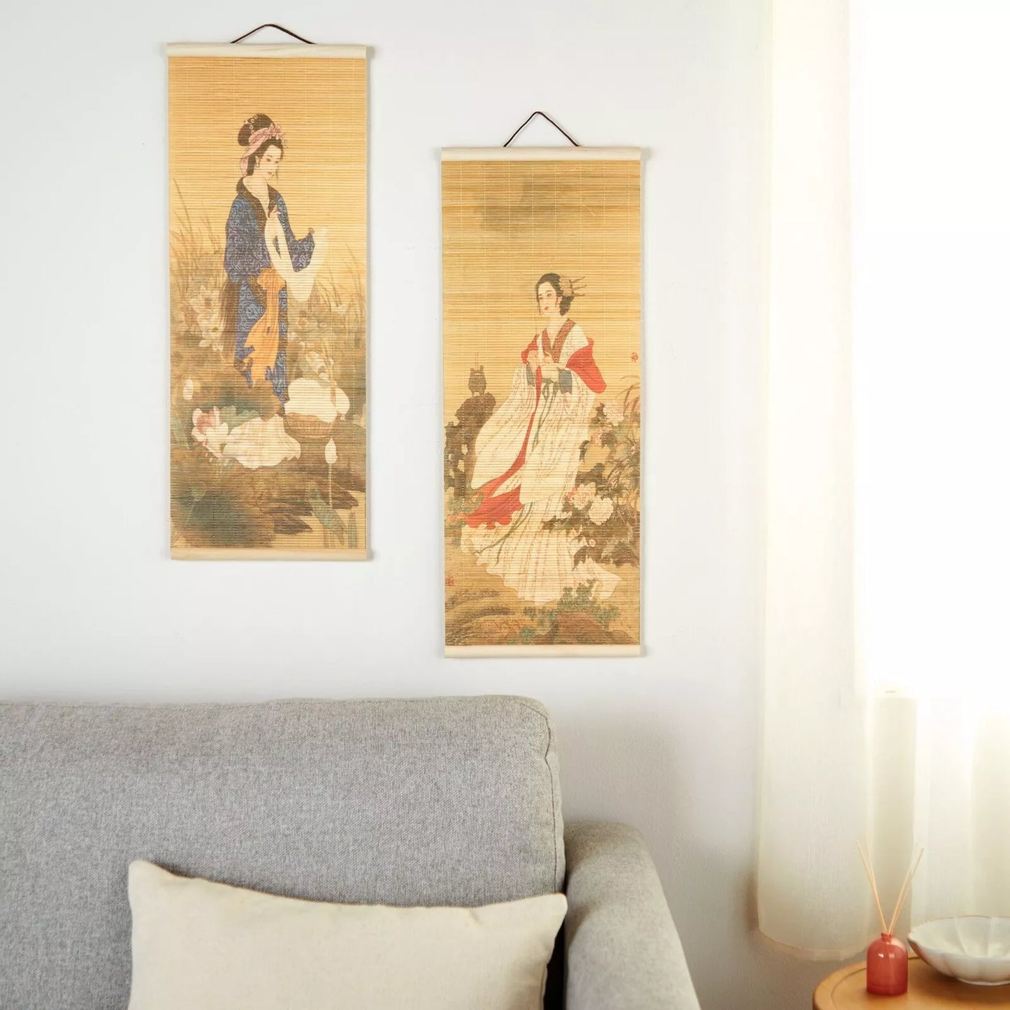 4-Pack Hanging Chinese Painting Wall Scrolls