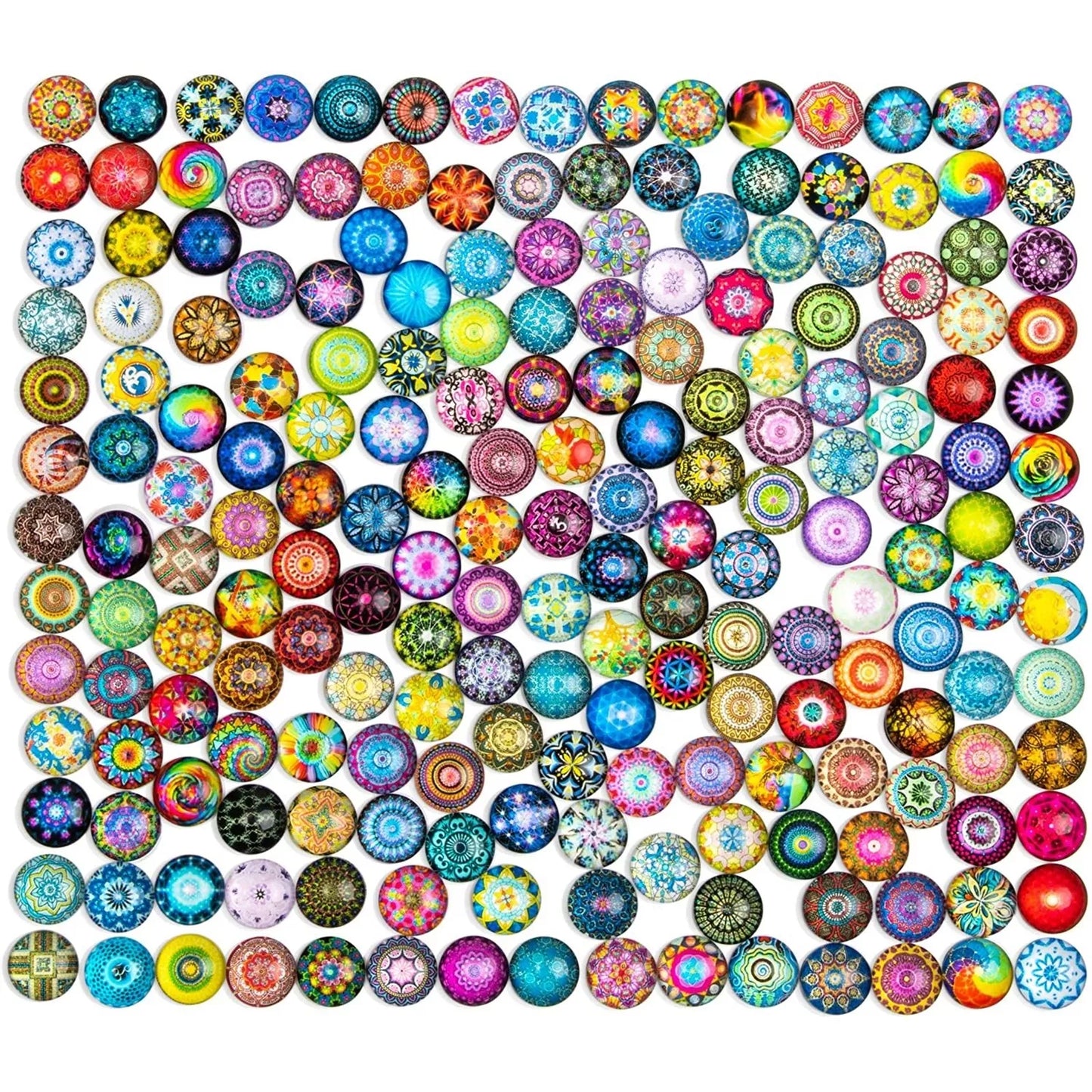 Glass Dome Cabochon Mosaic Tiles 200 Pieces