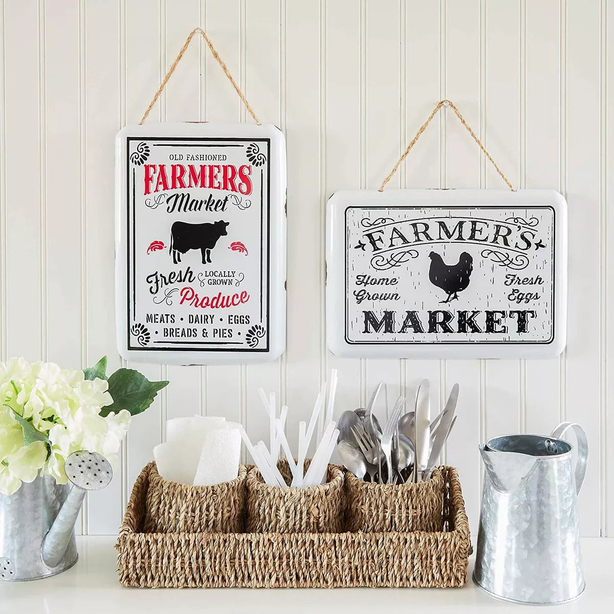 Farmer’s Market Metal Vintage Sign 11x8-Inch