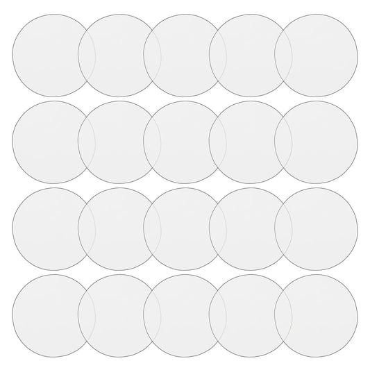 20-Pack Clear Acrylic Round Disc Blanks