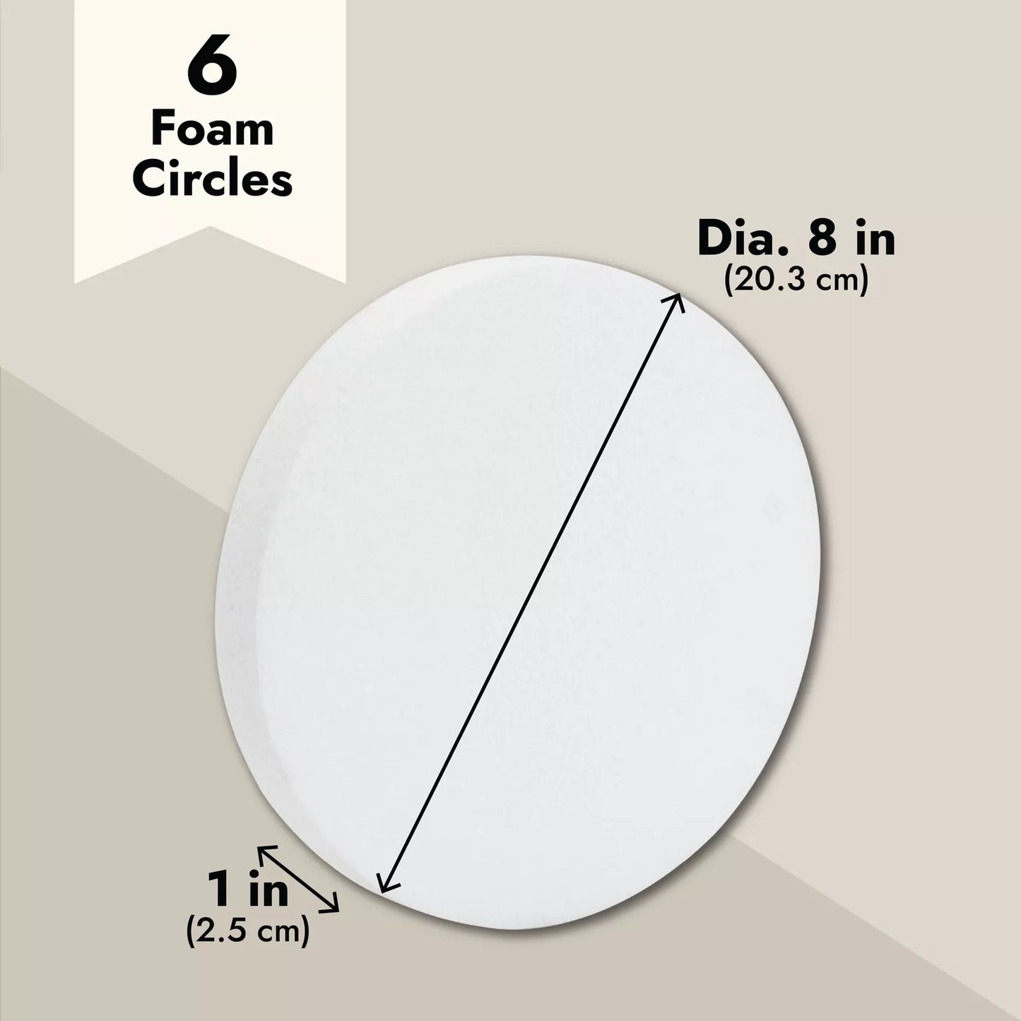 6 Pack Round Foam Circles