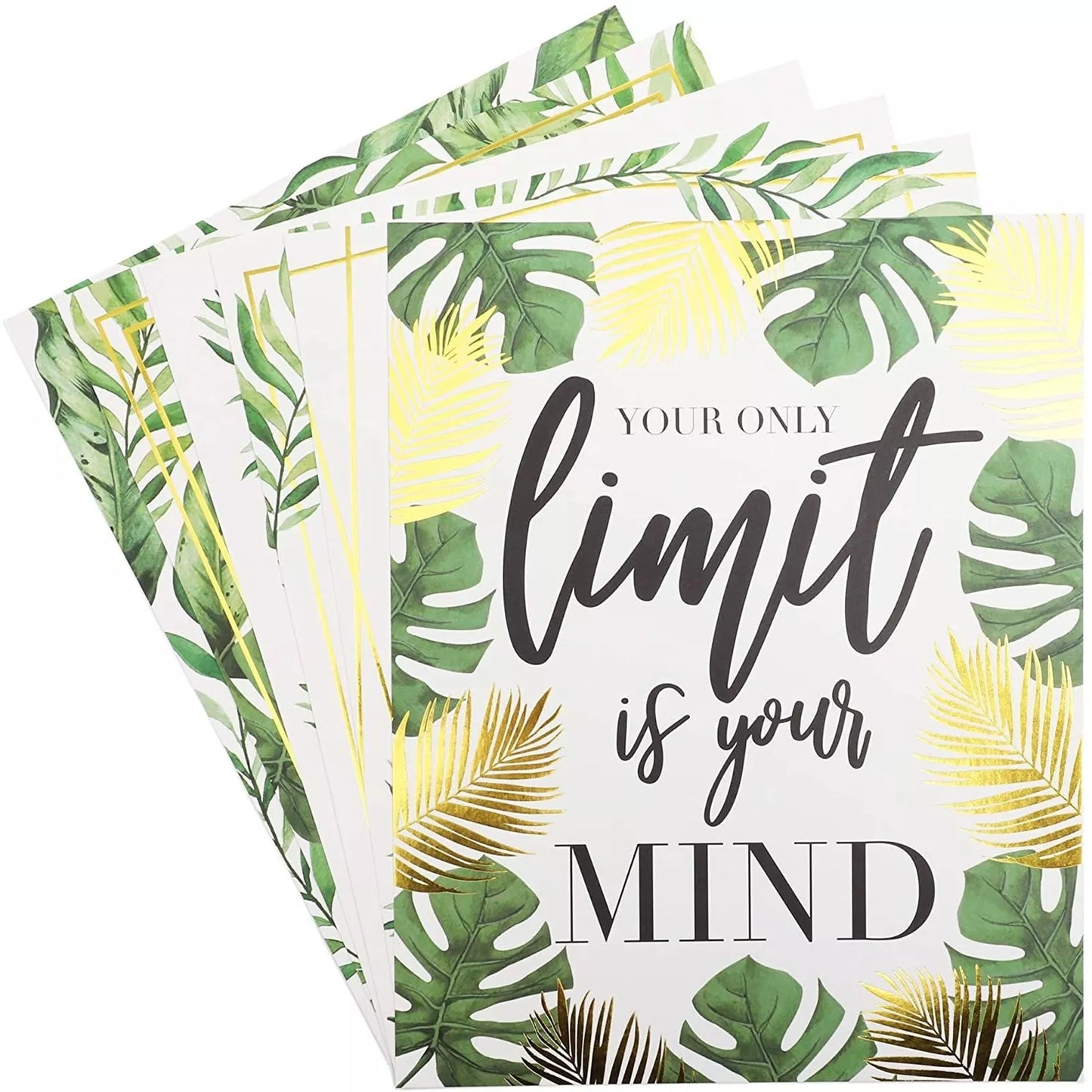 6-Pack Tropical Foliage Motivational Quotes Posters