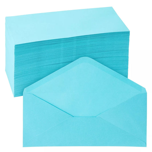 200-Pack #10 Blue Envelopes, Gummed Seal