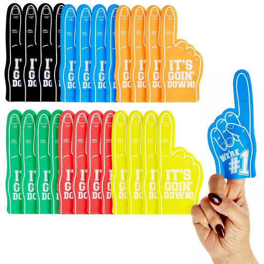 Mini Foam Fingers for Sports Events, It's Going Down, We’re 1 (5.5 in, 24 Pack)