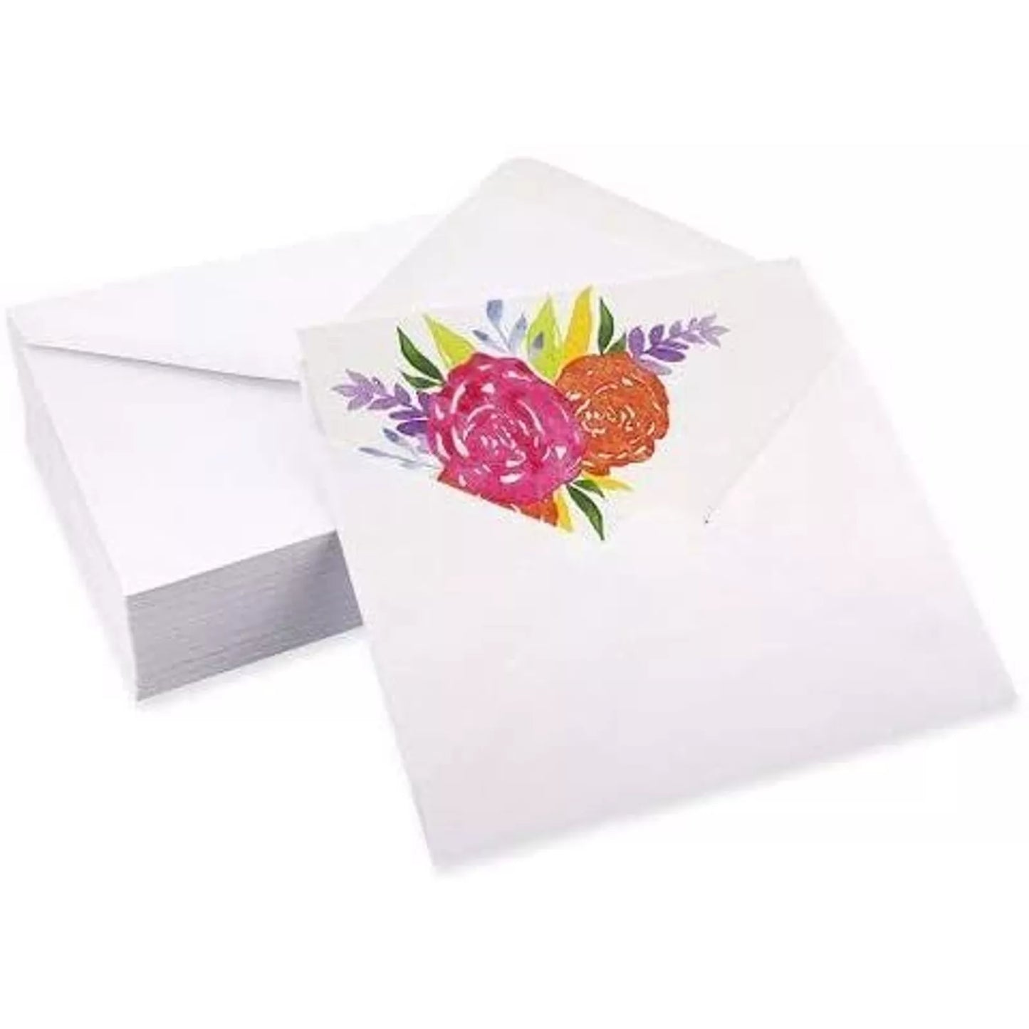 120-Pieces Watercolor Floral Thank You Cards Set